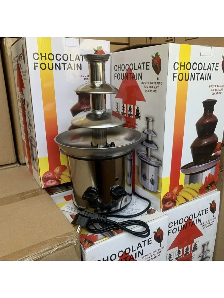 Chocolate Machine 1PC Three Layer Stainless Steel Chocolate Fountain Chocolate Fountain Home Party Buffet DIY