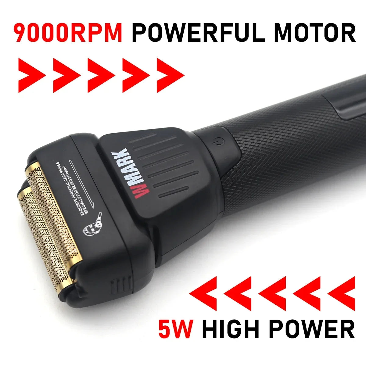 WMARK NG-7982 Men's Shaving Machine 9000RPM Double Foil LED Display Oil Head Professional Shaver Hair Clipper Beard Trimmer