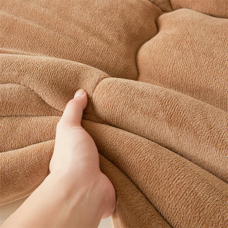 Thickened Milk Velvet Winter Warm Blanket for Bed Queen Size Soft Flannel Quilt Double-Sided Plush Single Double Thick Comforter