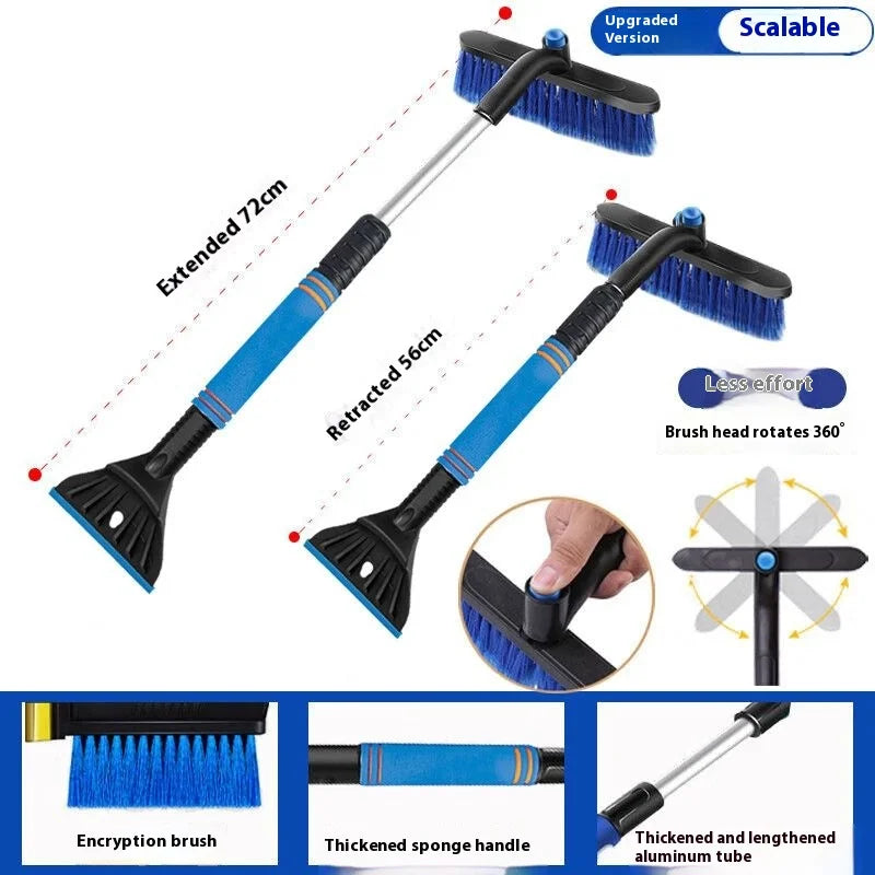 Snow Removal Brush, Car Snow Shovel, Ice Scraper, Snow Removal Tool, Defrosting Shovel, Snow Scraper, Four-In-One