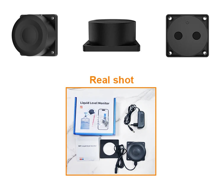 Tuya Smart WiFi Liquid Level Monitor Ultrasonic Water Level Detection High Accuracy WiFi Remote Liquid Level Gauge