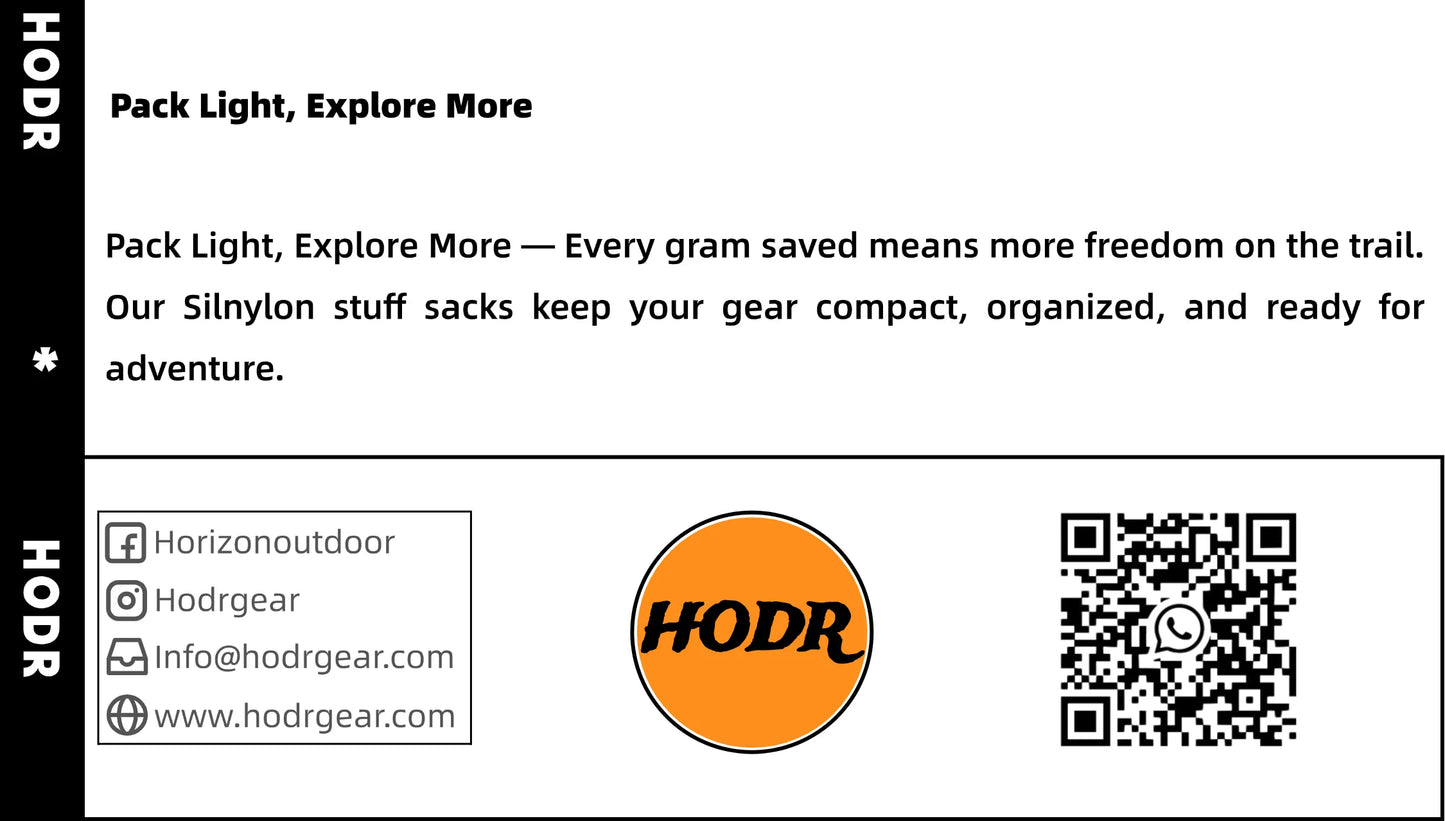 [HODR] Ultralight Stuff Sack Ultra-SIL Ripstop Water-Resistant Ultralight Ditty Bags Drawstring for Traveling Hiking Backpacking