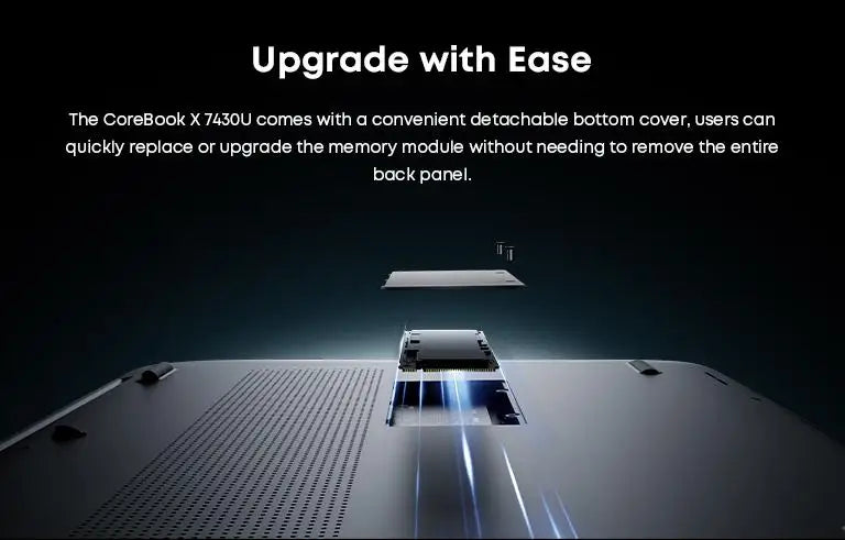 CHUWI CoreBook X Gaming Laptop AMD R5-7430U 16GB DDR4 RAM 512GB SSD 14.1 inch FHD Screen Lightweight Notebook 4.3 GHz Windows 11