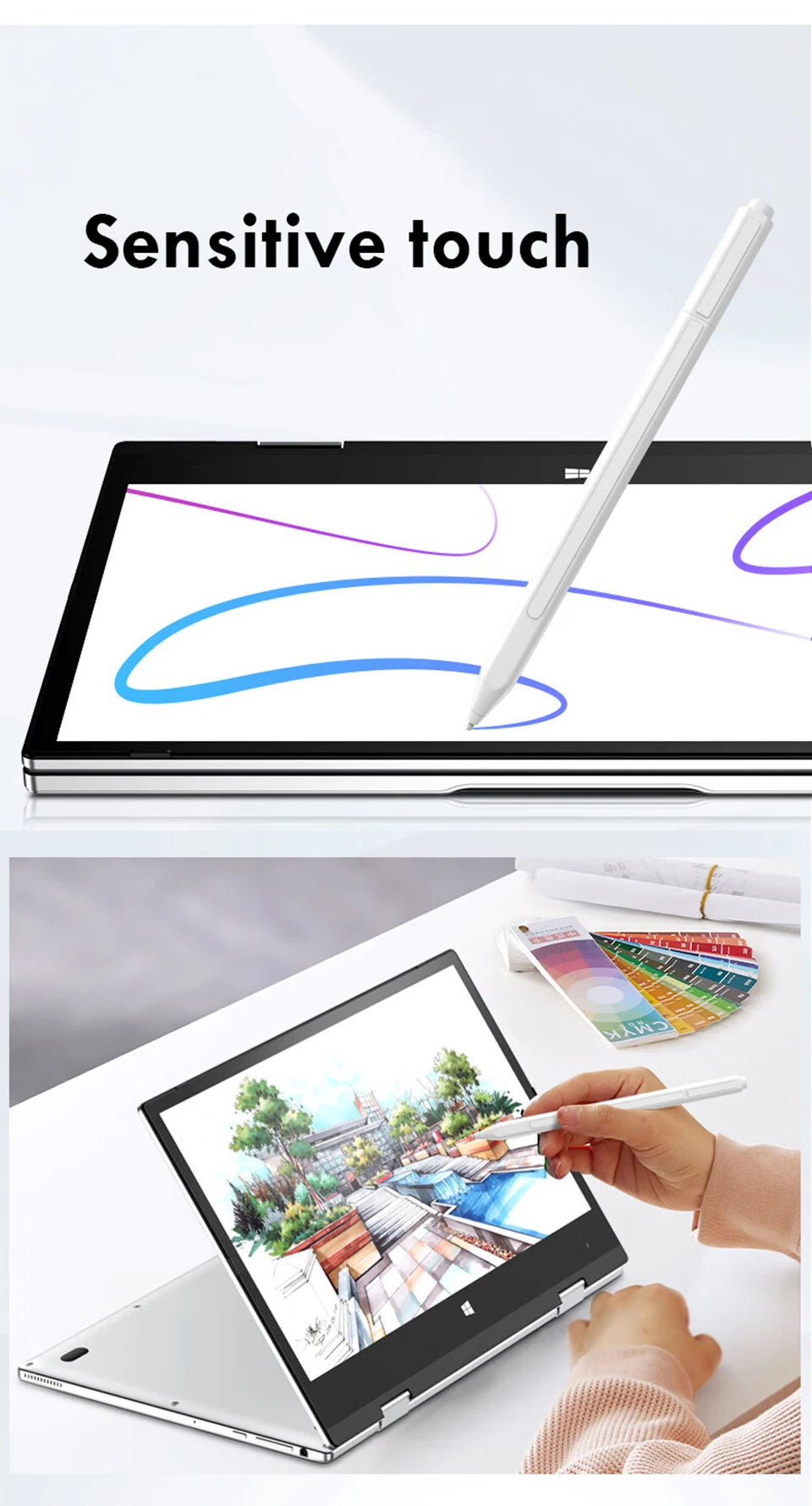 2 in 1 mini Laptop Computer Portable Touch Screen 11.6 Intel N4020 8GB 512GB Windows 11 Pro Office Learning Tablet PC Notebook