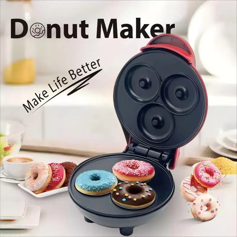 Home Sweet Donut Machine Breakfast Machine Internet Celebrity 3-Hole Cake Pancake Machine Light Food Machine Baking