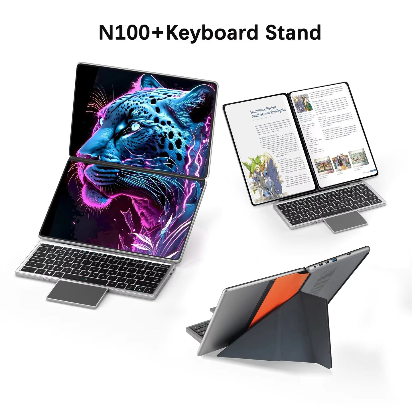 GLF-S2 Dual Screen Laptop 10.9+10.95 Inch Windows 11 Touchscreen Notebook Intel i3 1215U N100 WIFI 6 Laptop Tablet Computer