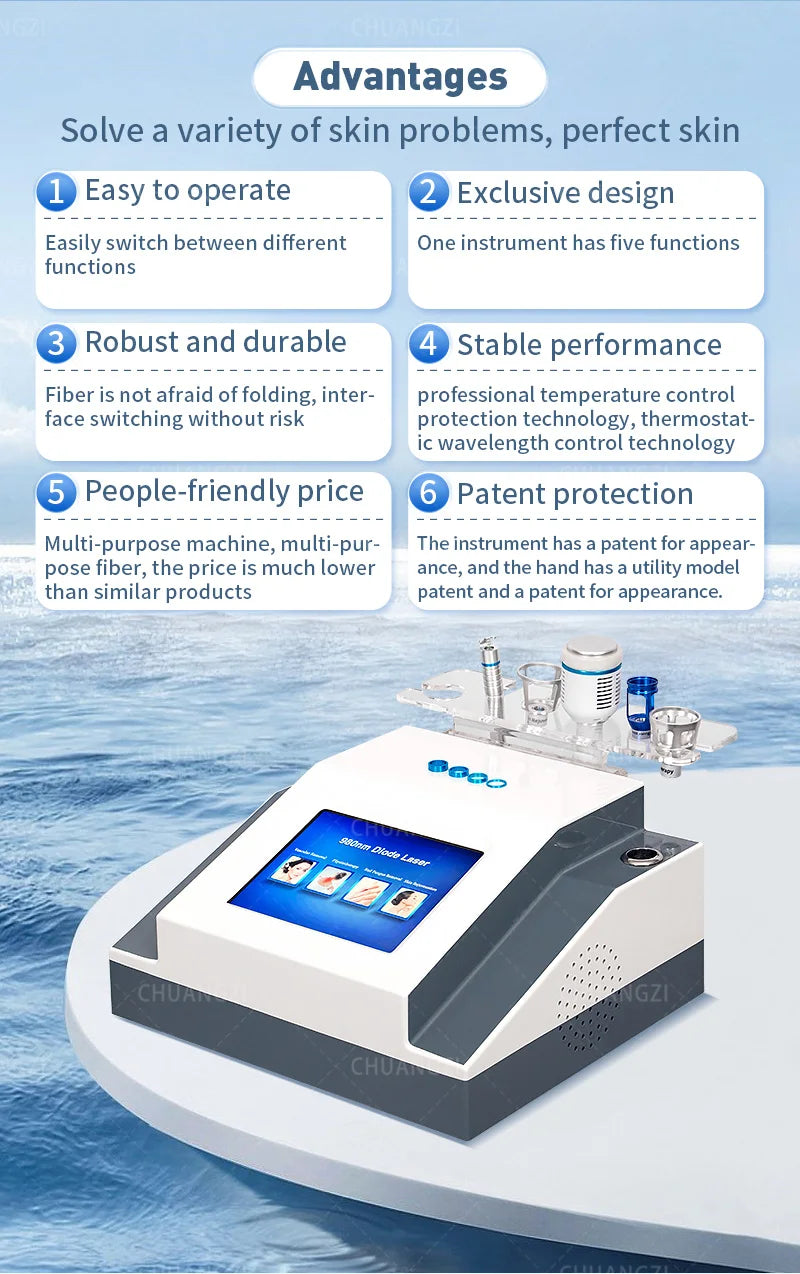 Diode Blood Vessels Removal Nail Fungus BEST 60W 980nm  Vascular Removal Machine Remove Spider Veins