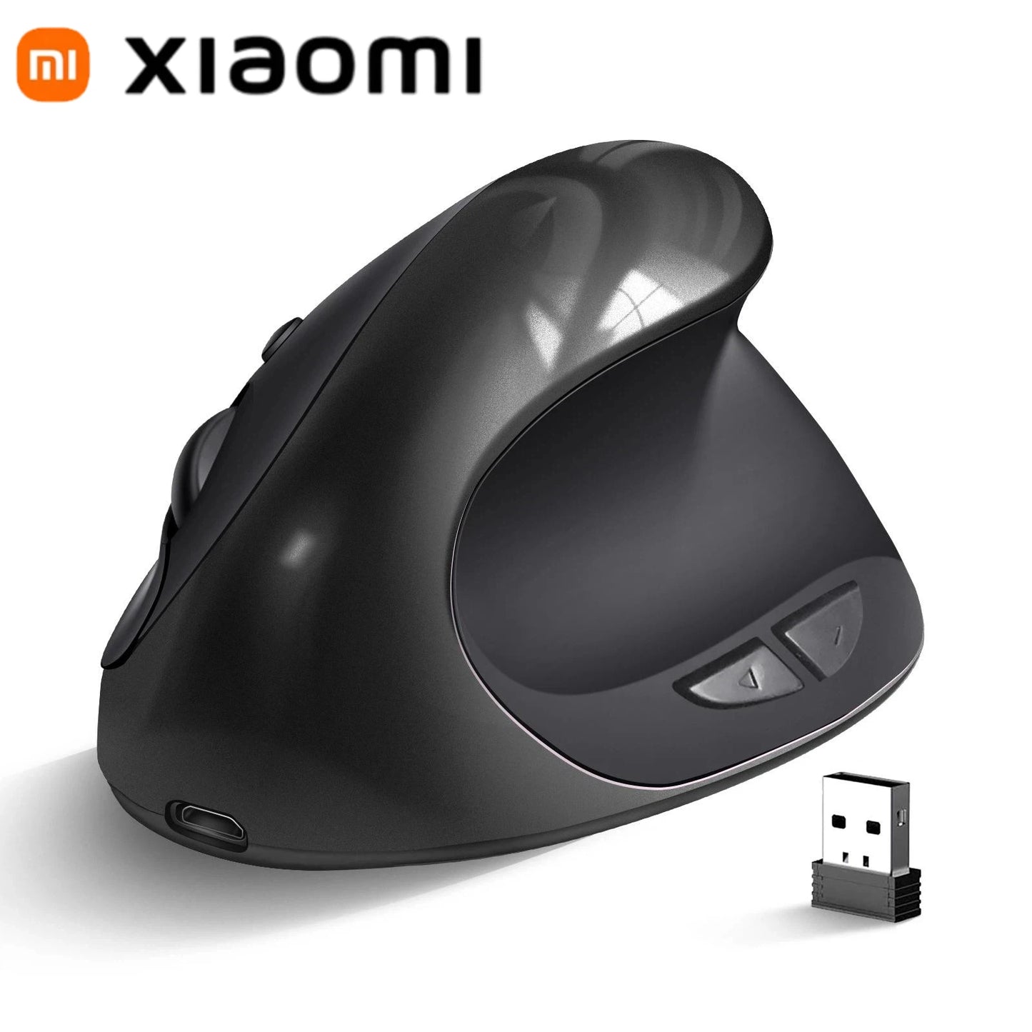 Xiaomi Hot Selling Rechargeable Vertical Mice Ergonomic Wireless Mouse 2.4G USB Receiver 1600 Adjustable DPI 6 Buttons Mouse New